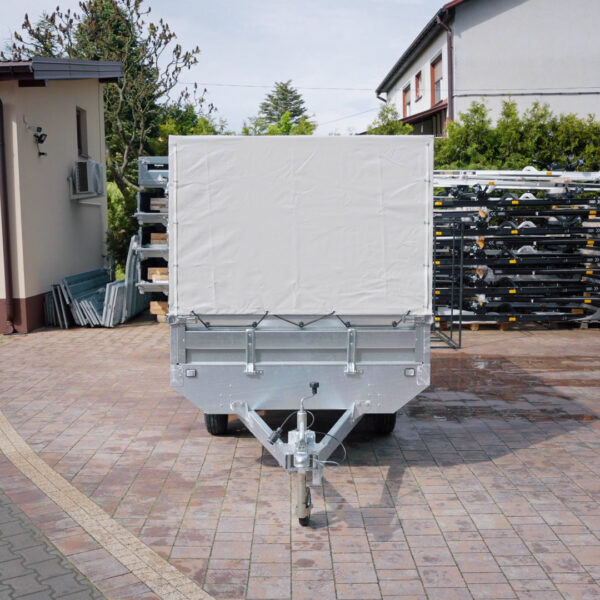 Przyczepka Samochodowa ZASŁAW 300x150 TANDEM ze stelażem i plandeką 135cm