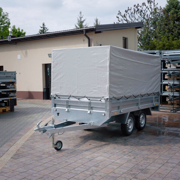 Przyczepka Samochodowa ZASŁAW 300x150 TANDEM ze stelażem i plandeką 135cm - Hover